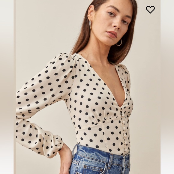 Reformation Romantic Nell Button Blouse - Picture 2 of 10